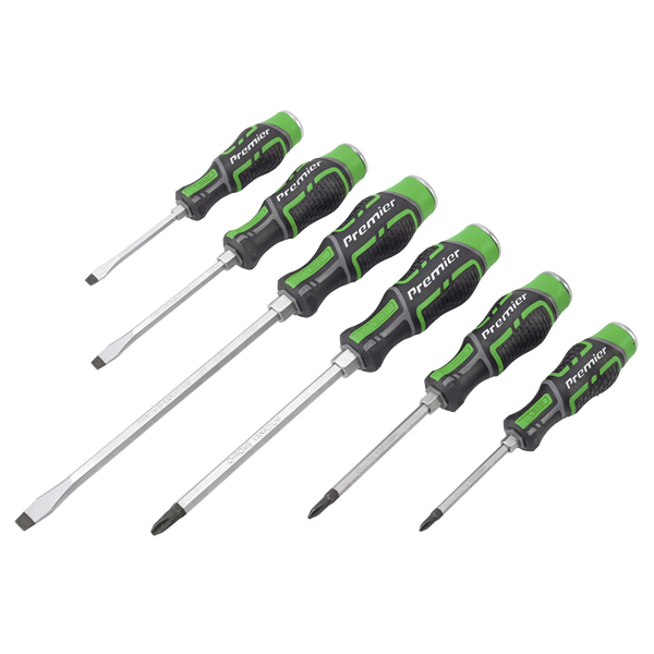 Sealey AK4940HV Hammer-Thru Screwdriver Set Hi-Vis Green 6pc