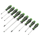 Sealey AK4941HV Hammer-Thru Screwdriver Set Hi-Vis Green 9pc