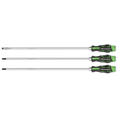 Sealey AK4942HV Extra-Long Hammer-Thru Screwdriver Set Hi-Vis Green 450mm 3pc