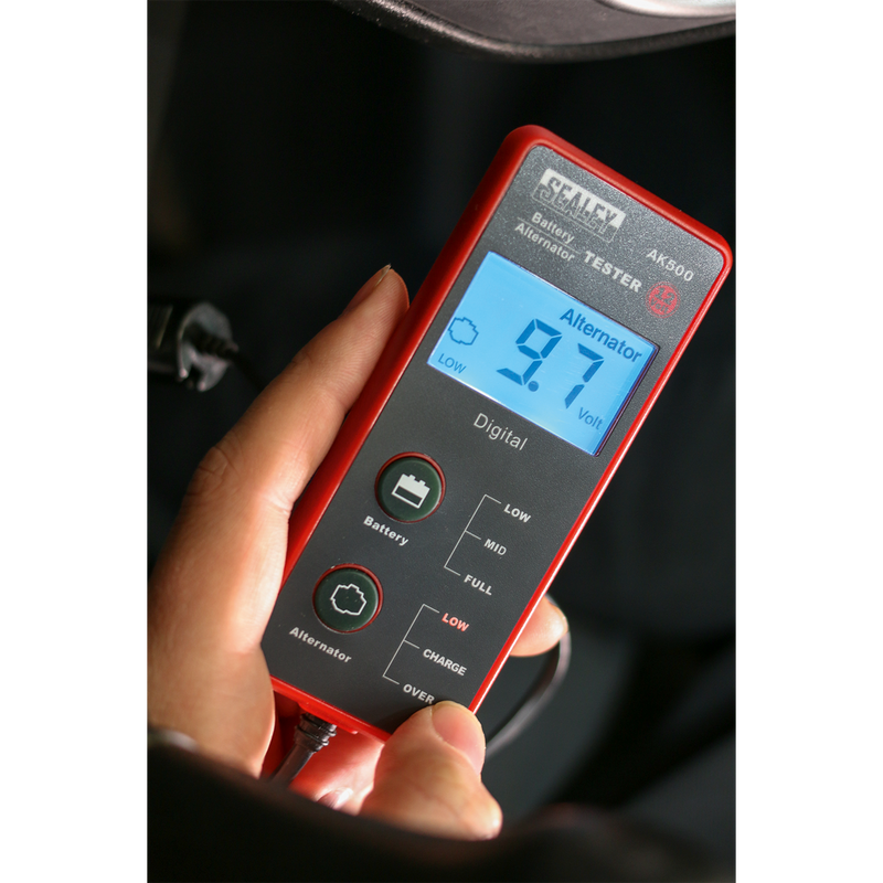 Sealey AK500 12V Battery & Alternator Tester - LCD Screen