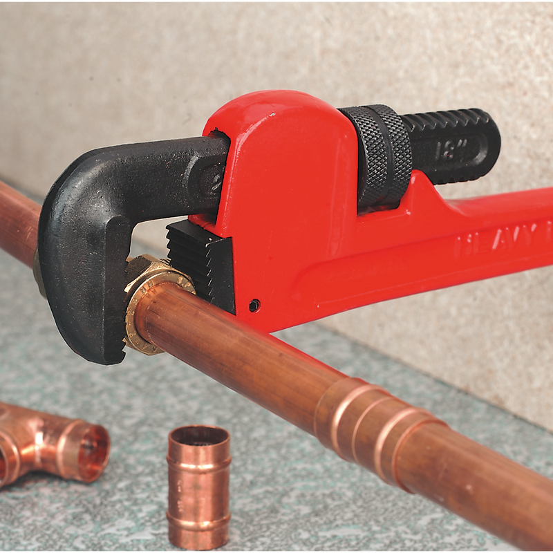 Sealey AK5101 200mm Cast Steel Pipe Wrench - European Pattern