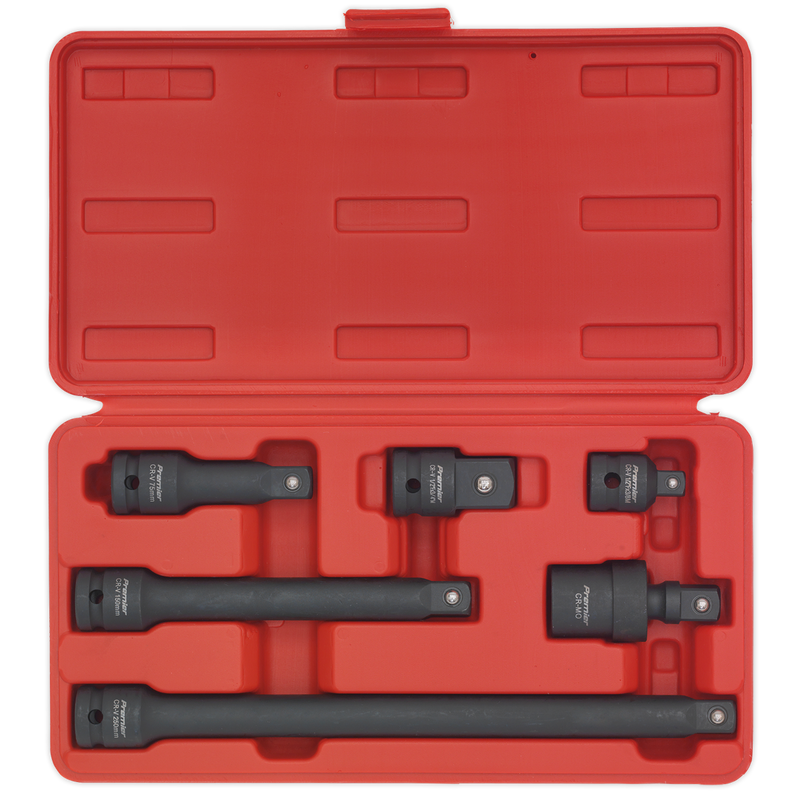 Sealey AK5514 6pc 1/2"Sq Drive Impact Adaptor & Extension Bar Set
