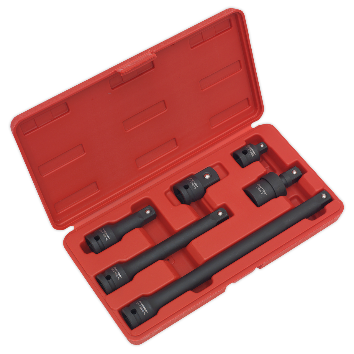 Sealey AK5514 6pc 1/2"Sq Drive Impact Adaptor & Extension Bar Set