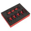 Sealey AK5525 9pc 1/4" & 3/8"Sq Drive Low Profile Hex Impact Socket Bit Set