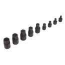Sealey AK5525 9pc 1/4" & 3/8"Sq Drive Low Profile Hex Impact Socket Bit Set