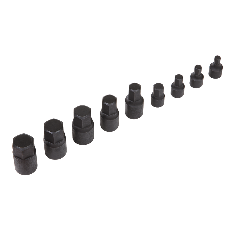 Sealey AK5525 9pc 1/4" & 3/8"Sq Drive Low Profile Hex Impact Socket Bit Set