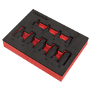 Sealey AK5525 9pc 1/4" & 3/8"Sq Drive Low Profile Hex Impact Socket Bit Set