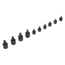 Sealey AK5526 10pc 1/4" & 3/8"Sq Drive Low Profile Impact TRX-Star* Socket Bit Set