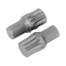 Sealey AK5532 M14 x 30mm Spline Bit - Pack of 2