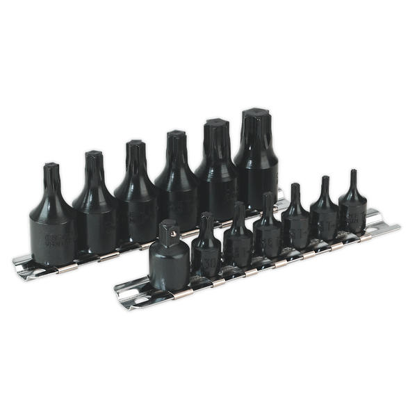 Sealey AK5584 13pc 1/4" & 3/8"Sq Drive TRX-Star* Socket Bit Set