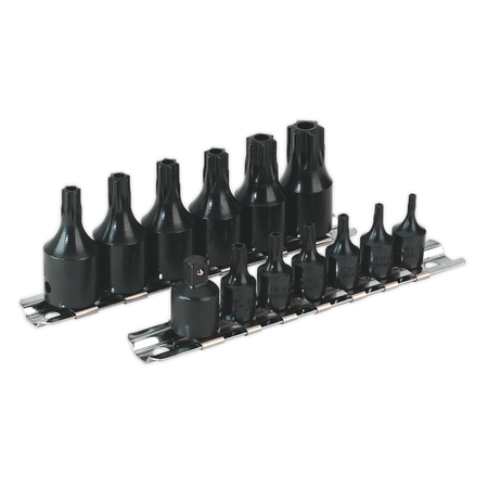 Sealey AK5585 13pc 1/4" & 3/8"Sq Drive TRX-Star* Security Socket Bit Set