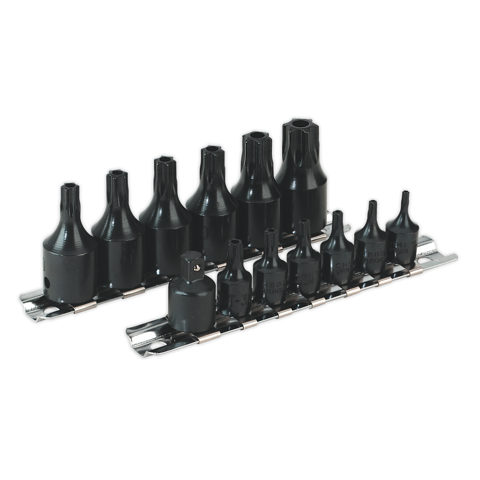 Sealey AK5585 13pc 1/4" & 3/8"Sq Drive TRX-Star* Security Socket Bit Set