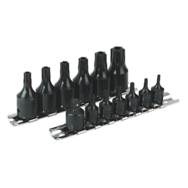 Sealey AK5585 13pc 1/4" & 3/8"Sq Drive TRX-Star* Security Socket Bit Set