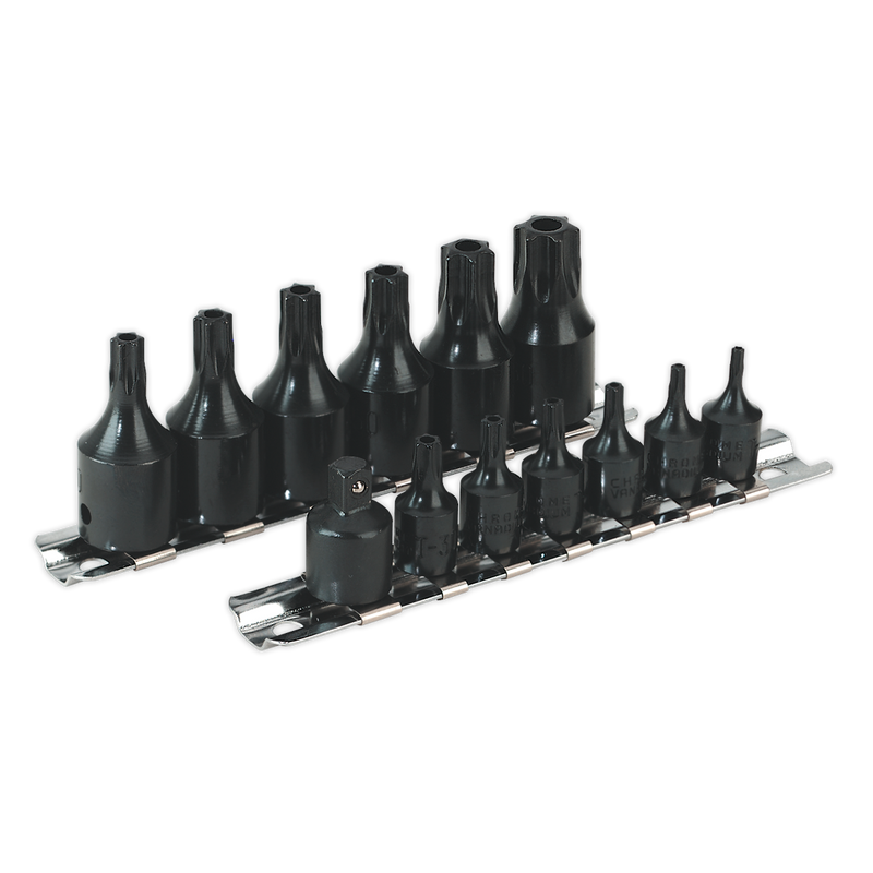 Sealey AK5585 13pc 1/4" & 3/8"Sq Drive TRX-Star* Security Socket Bit Set