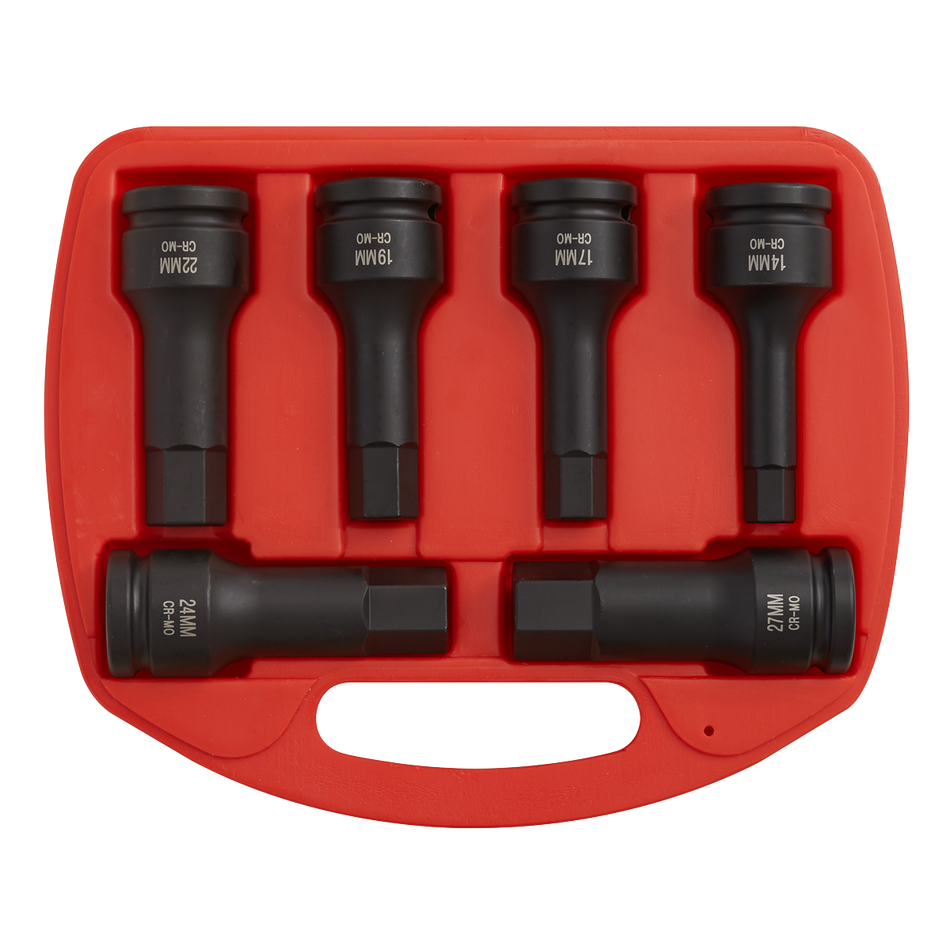 Sealey AK5586 6pc 3/4"Sq Drive Impact Hex Socket Bit Set