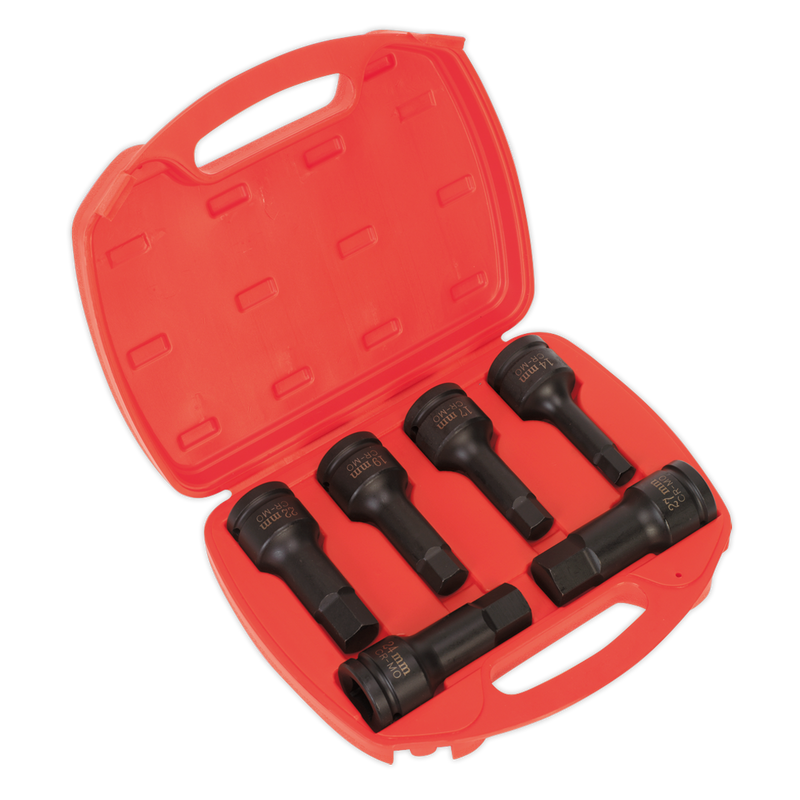 Sealey AK5586 6pc 3/4"Sq Drive Impact Hex Socket Bit Set
