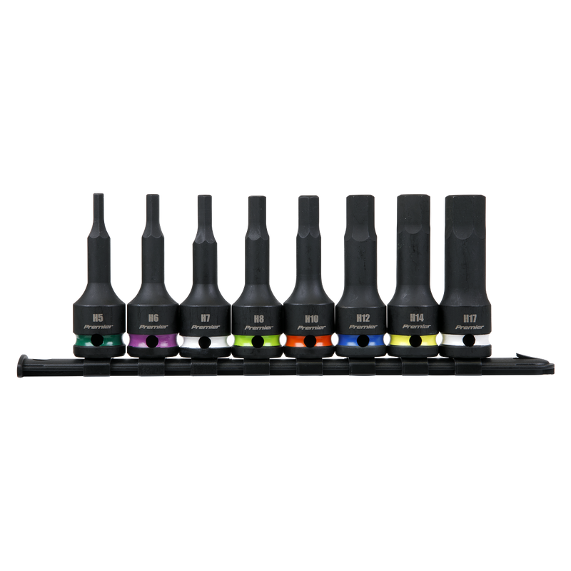 Sealey AK56002 TRX-Star* Impact Socket Bit Set 8pc 1/2"Sq Drive