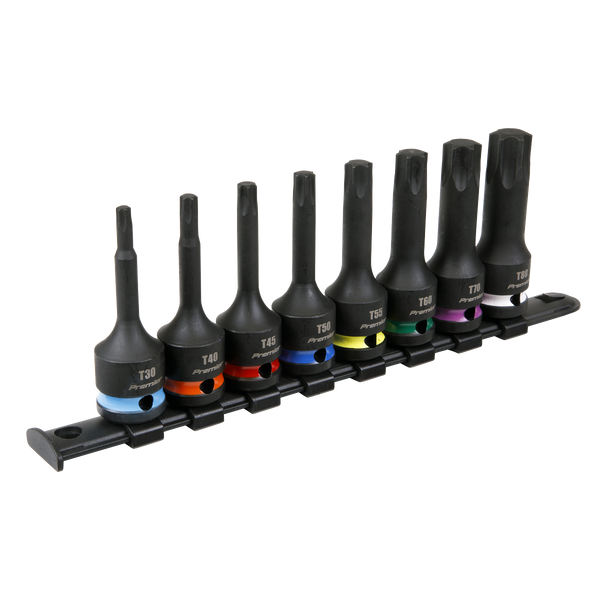 Sealey AK56002 TRX-Star* Impact Socket Bit Set 8pc 1/2"Sq Drive