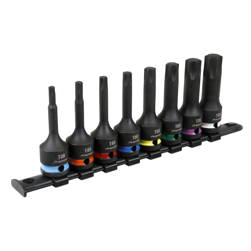 Sealey AK56002 TRX-Star* Impact Socket Bit Set 8pc 1/2"Sq Drive
