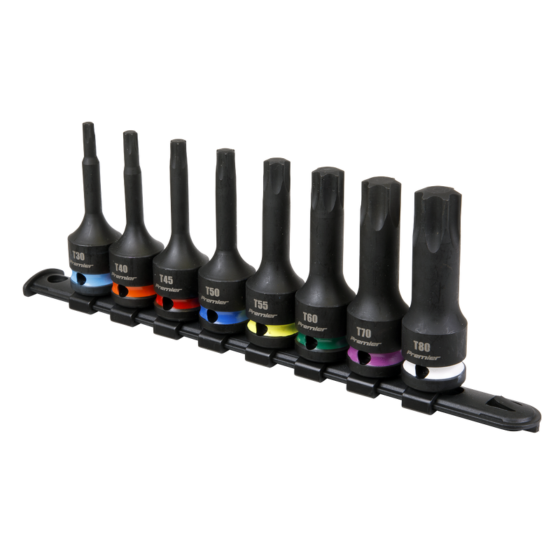Sealey AK56002 TRX-Star* Impact Socket Bit Set 8pc 1/2"Sq Drive