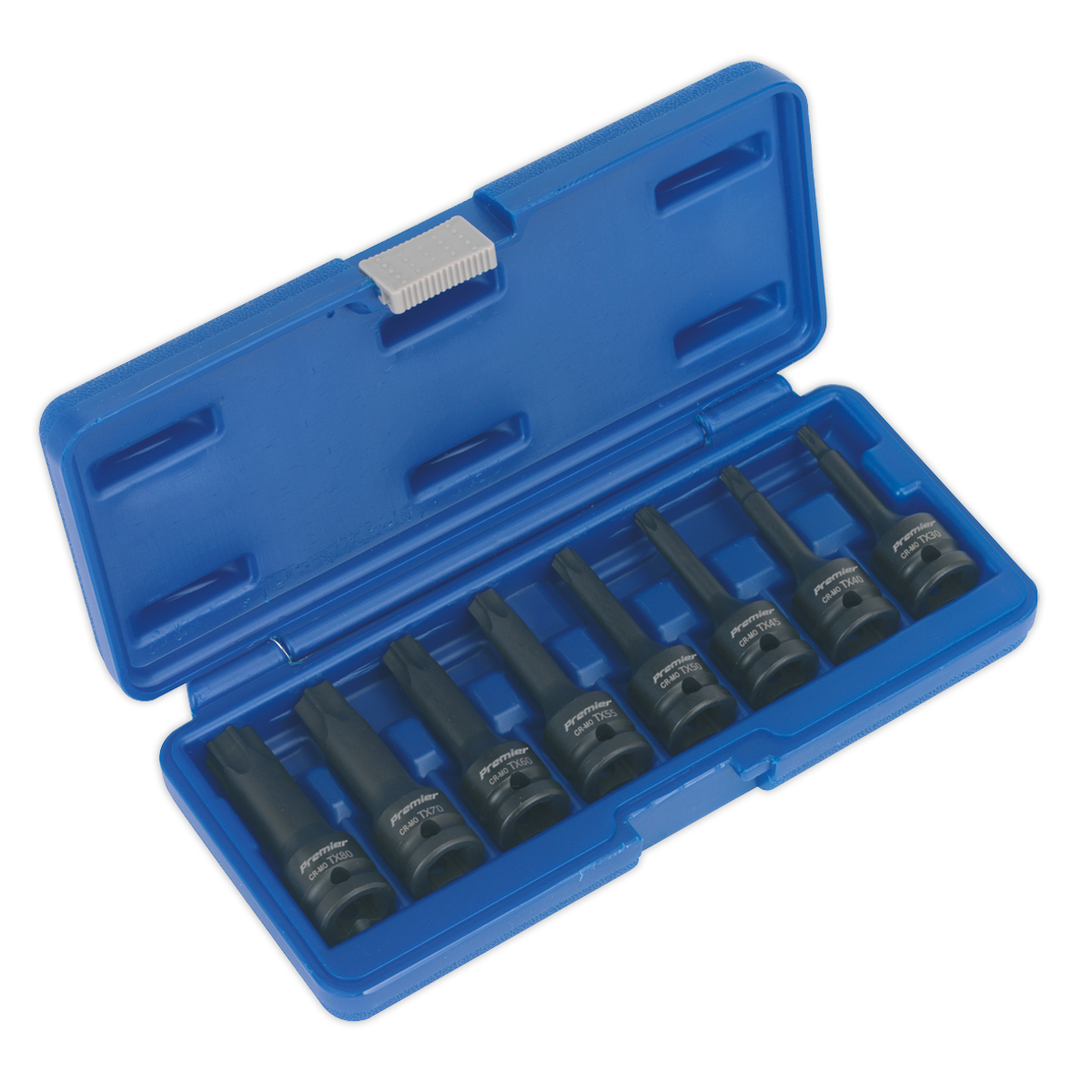 Sealey AK5602 8pc 1/2"Sq Drive TRX-Star* Impact Socket Bit Set