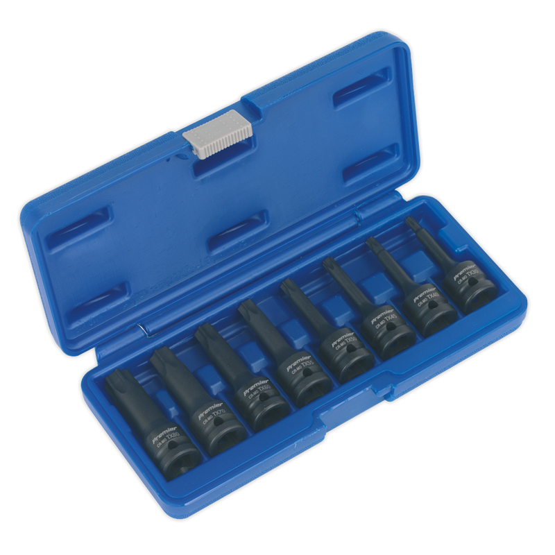 Sealey AK5602 8pc 1/2"Sq Drive TRX-Star* Impact Socket Bit Set