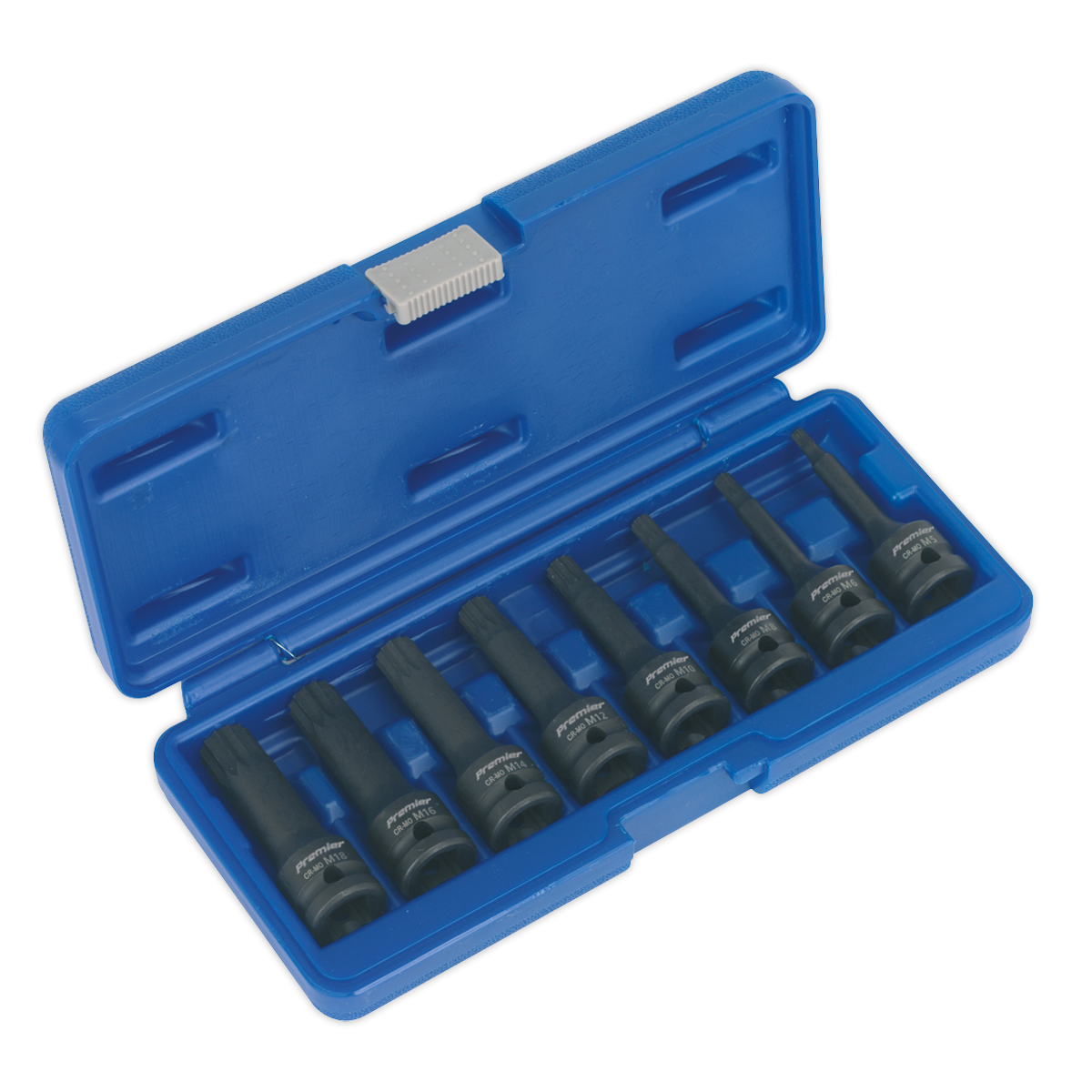 Sealey AK5604 8pc 1/2"Sq Drive Impact Spline Socket Bit Set