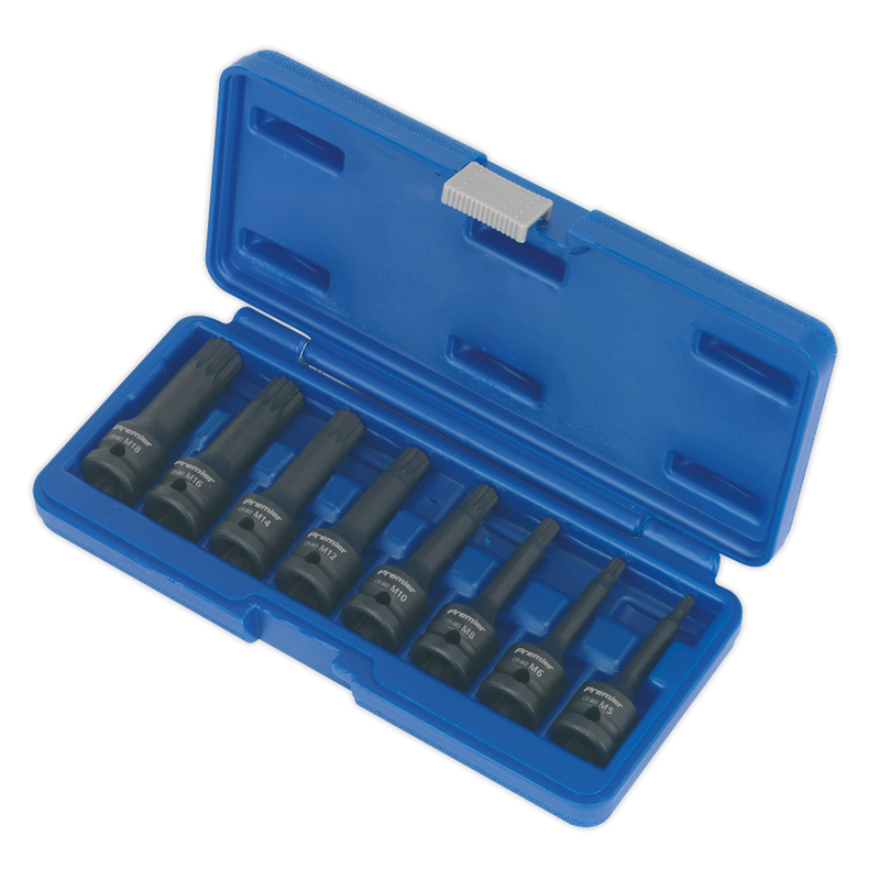 Sealey AK5604 8pc 1/2"Sq Drive Impact Spline Socket Bit Set