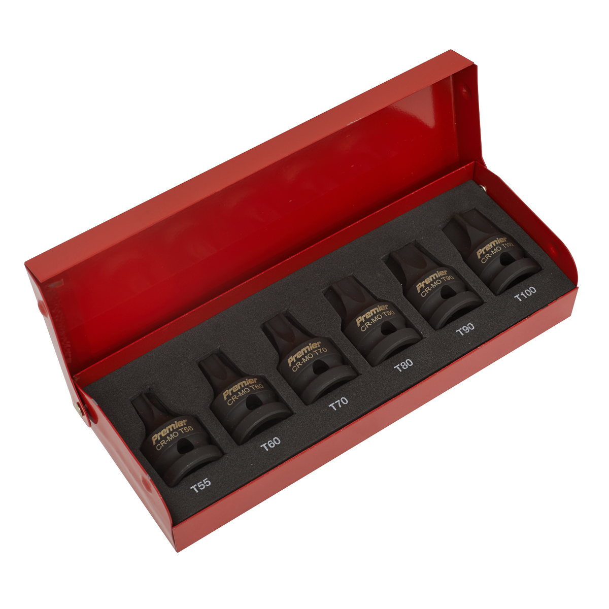 Sealey AK5607 6pc 1/2"Sq Drive Low Profile Impact TRX-Star* Socket Bit Set
