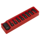 Sealey AK5611 9pc 1/2"Sq Drive Impact Spline Bit & Holder Set