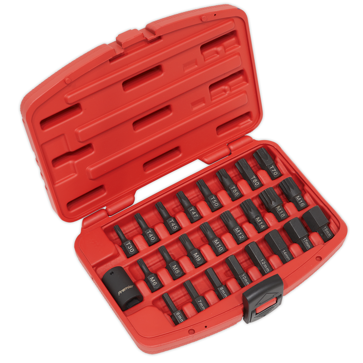 Sealey AK5612 25pc 1/2"Sq Drive Impact TRX-Star*/Hex/Spline Bit Set