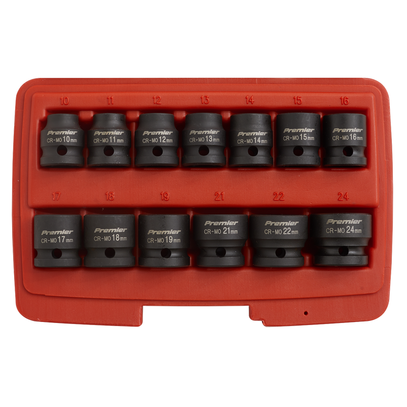 Sealey AK5613LP 13pc 1/2"Sq Drive Low Profile Impact Socket Set