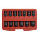 Sealey AK5613TD 13pc 1/2"Sq Drive Total Drive Impact Socket Set