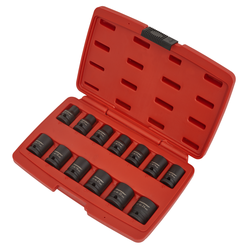 Sealey AK5614M 13pc 1/2"Sq Drive 12pt Impact Socket Set