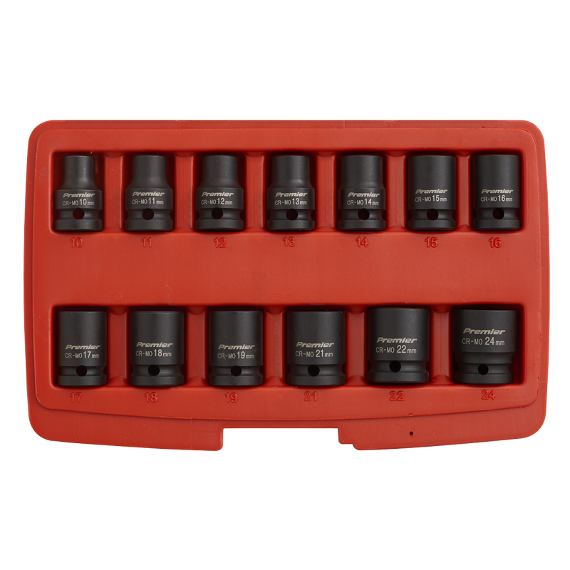 Sealey AK5614M 13pc 1/2"Sq Drive 12pt Impact Socket Set