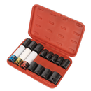 Sealey AK5615M 15pc 1/2"Sq Drive Impact Socket  Wheel Nut Remover Set