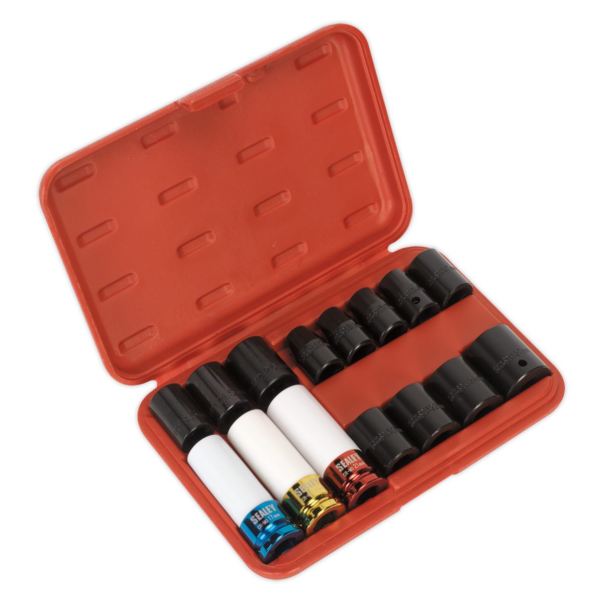 Sealey AK5615M 15pc 1/2"Sq Drive Impact Socket & Wheel Nut Remover Set