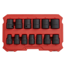 Sealey AK5616M 13pc 1/2"Sq Drive Lock¬¨¬®¬¨¬Æ‚Äö√Ñ√∂‚àö√´¬¨¬¢ Impact Socket Set