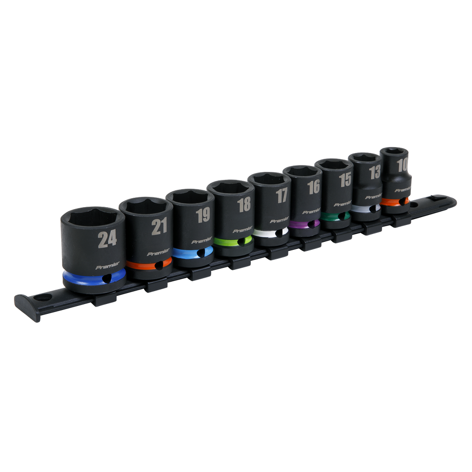 Sealey AK5618M Impact Socket Set 9pc 1/2"Sq Drive Metric