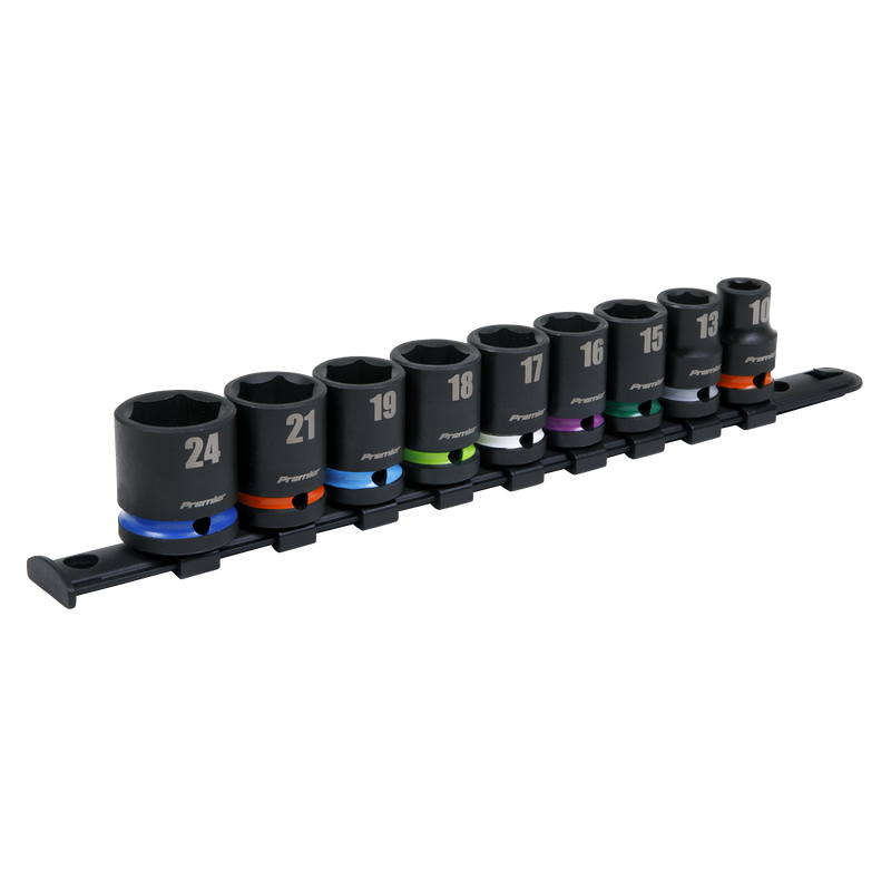 Sealey AK5618M Impact Socket Set 9pc 1/2"Sq Drive Metric