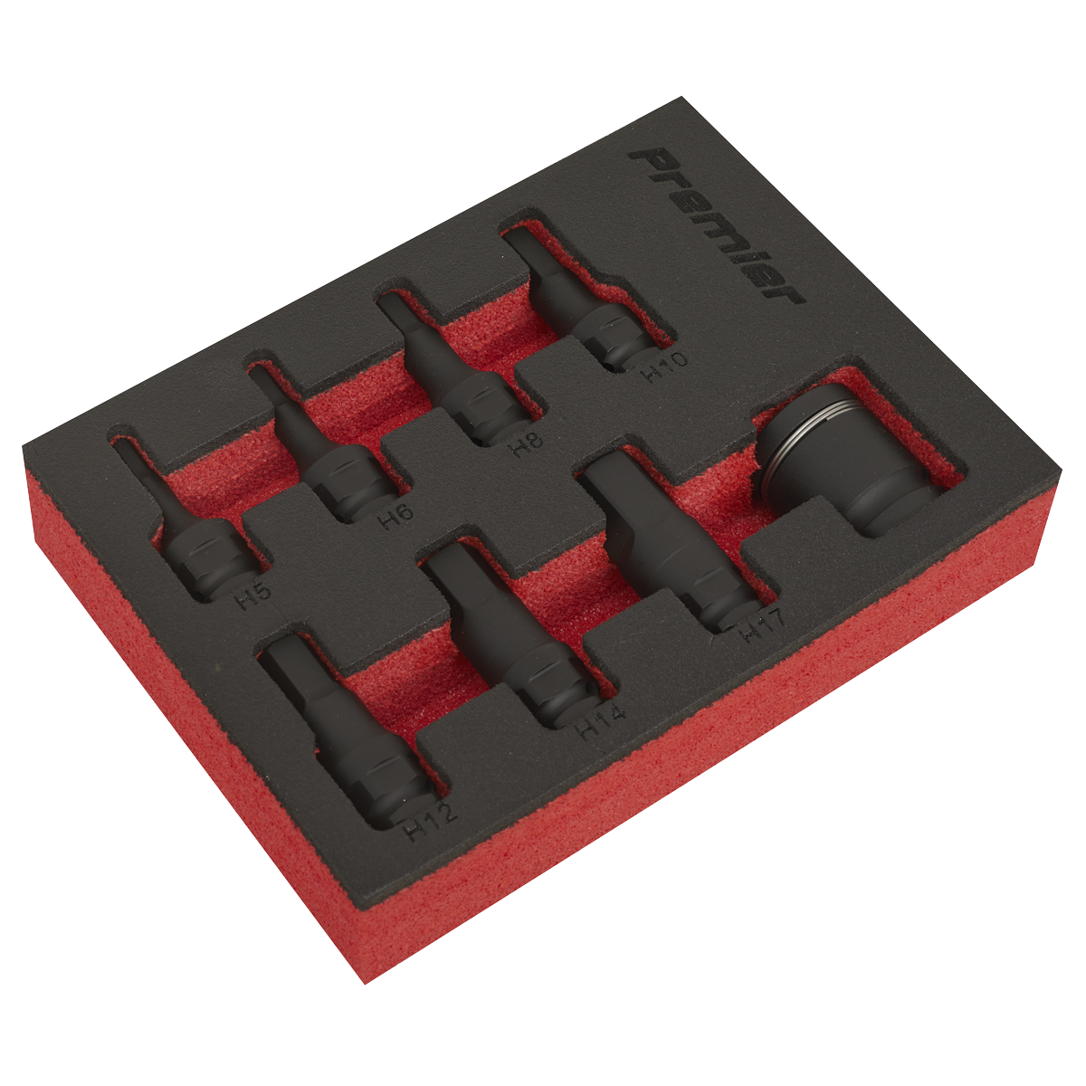 Sealey AK5620 8pc 3/8"Sq Drive Hex Impact Socket Bit Set