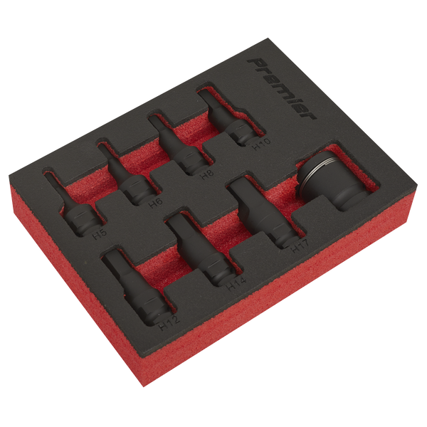 Sealey AK5620 8pc 3/8"Sq Drive Hex Impact Socket Bit Set