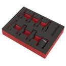 Sealey AK5620 8pc 3/8"Sq Drive Hex Impact Socket Bit Set