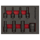 Sealey AK5620 8pc 3/8"Sq Drive Hex Impact Socket Bit Set