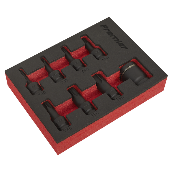 Sealey AK5621 8pc 3/8"Sq Drive Impact TRX-Star* Socket Bit Set