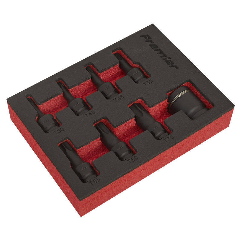 Sealey AK5621 8pc 3/8"Sq Drive Impact TRX-Star* Socket Bit Set