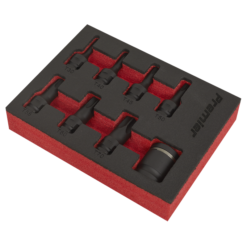 Sealey AK5621 8pc 3/8"Sq Drive Impact TRX-Star* Socket Bit Set
