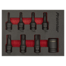Sealey AK5621 8pc 3/8"Sq Drive Impact TRX-Star* Socket Bit Set