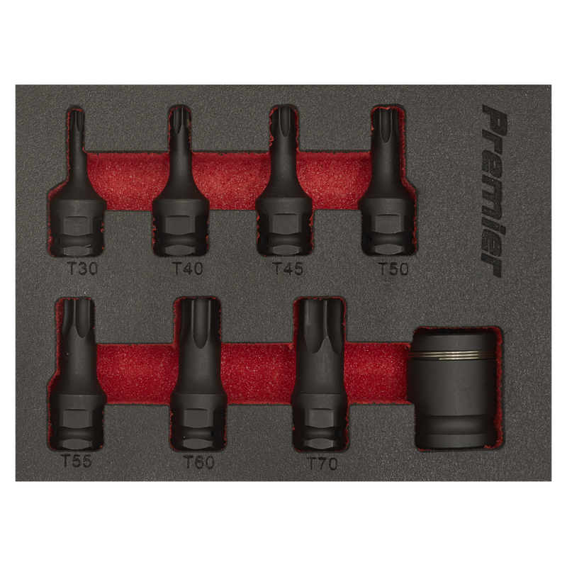 Sealey AK5621 8pc 3/8"Sq Drive Impact TRX-Star* Socket Bit Set
