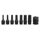 Sealey AK5622 8pc 3/8"Sq Drive Spline Impact Socket Bit Set